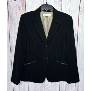 Tahari Arthur S. Levine Woman’s Black Blazer Jacket Dress Up Workwear Size 10